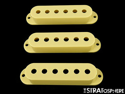 *new Vintage Cream Stratocaster Pickup Cover Set Covers Fender Strat Single Coil