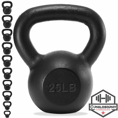 Cast Iron Kettlebell, 5 Lb To 50 Pounds For Weight Lifting Workout