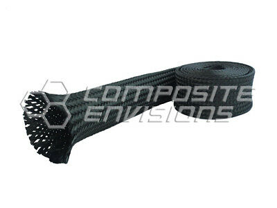 Carbon Fiber Cloth Fabric Sleeve 1.5"/38.10mm Diameter 3k Aerospace 8.3oz 281gsm
